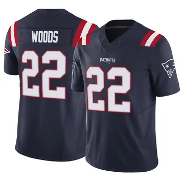 Youth New England Patriots Charles Woods Navy Limited Vapor F.U.S.E. Jersey By Nike