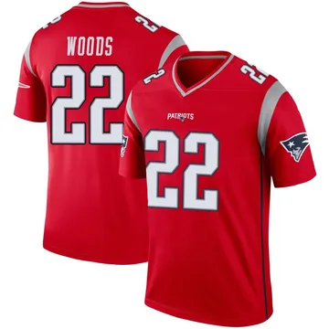 Youth New England Patriots Charles Woods Red Legend Inverted Jersey By Nike