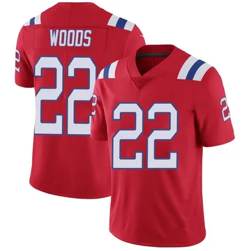 Youth New England Patriots Charles Woods Red Limited Vapor Untouchable Alternate Jersey By Nike