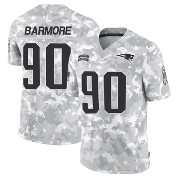 Youth New England Patriots Christian Barmore Arctic Camo Limited 2024 Salute to Service Jersey By Nike