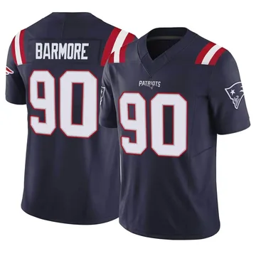 Youth New England Patriots Christian Barmore Navy Limited Vapor F.U.S.E. Jersey By Nike