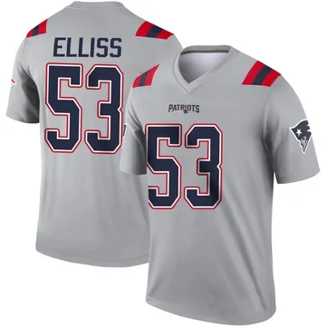 Youth New England Patriots Christian Elliss Gray Legend Inverted Jersey By Nike