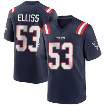Youth New England Patriots Christian Elliss Navy Blue Game Team Color Jersey By Nike