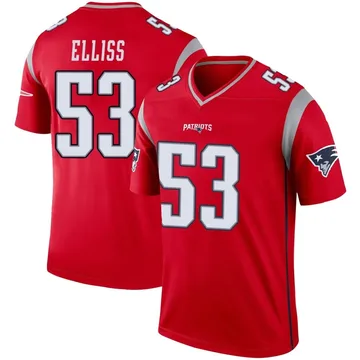 Youth New England Patriots Christian Elliss Red Legend Inverted Jersey By Nike