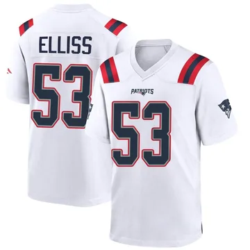 Youth New England Patriots Christian Elliss White Game Jersey By Nike