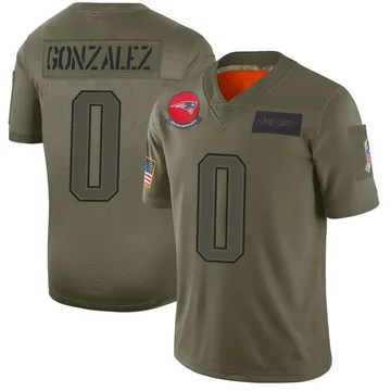 Youth New England Patriots Christian Gonzalez Camo Limited 2019 Salute to Service Jersey By Nike