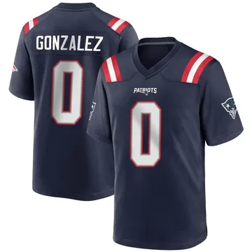 Youth New England Patriots Christian Gonzalez Navy Blue Game Team Color Jersey By Nike