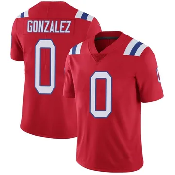Youth New England Patriots Christian Gonzalez Red Limited Vapor Untouchable Alternate Jersey By Nike