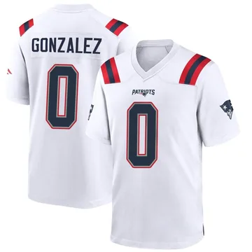 Youth New England Patriots Christian Gonzalez White Game Jersey By Nike