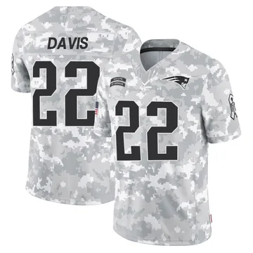 Youth New England Patriots Cody Davis Arctic Camo Limited 2024 Salute to Service Jersey By Nike