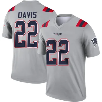 Youth New England Patriots Cody Davis Gray Legend Inverted Jersey By Nike