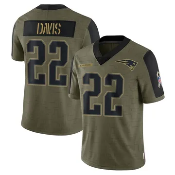 Youth New England Patriots Cody Davis Olive Limited 2021 Salute To Service Jersey By Nike