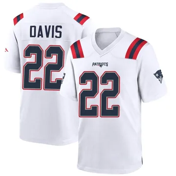 Youth New England Patriots Cody Davis White Game Jersey By Nike