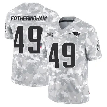 Youth New England Patriots Cole Fotheringham Arctic Camo Limited 2024 Salute to Service Jersey By Nike
