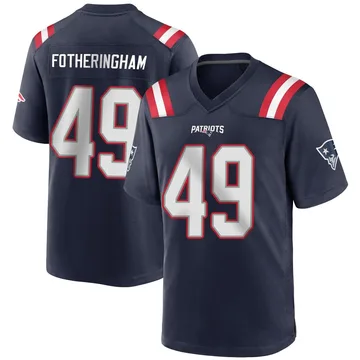 Youth New England Patriots Cole Fotheringham Navy Blue Game Team Color Jersey By Nike