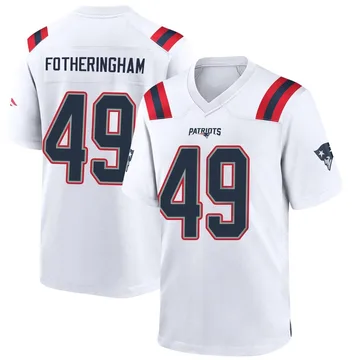 Youth New England Patriots Cole Fotheringham White Game Jersey By Nike
