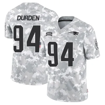 Youth New England Patriots Cory Durden Arctic Camo Limited 2024 Salute to Service Jersey By Nike