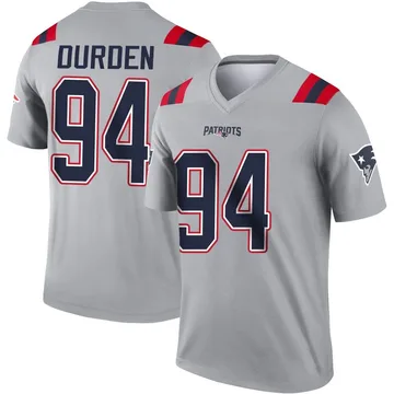 Youth New England Patriots Cory Durden Gray Legend Inverted Jersey By Nike