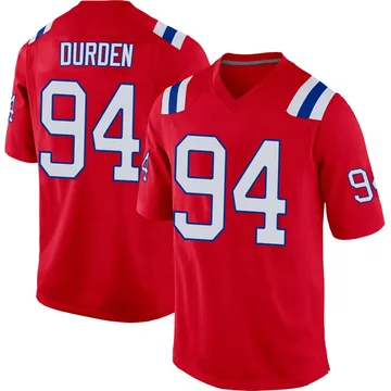 Youth New England Patriots Cory Durden Red Game Alternate Jersey By Nike
