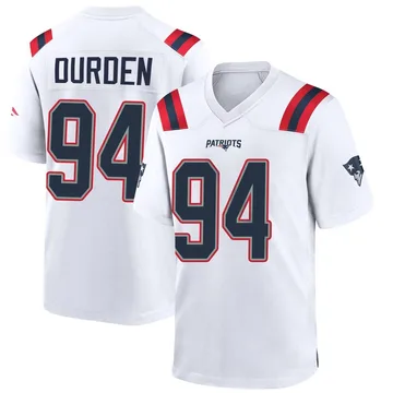 Youth New England Patriots Cory Durden White Game Jersey By Nike