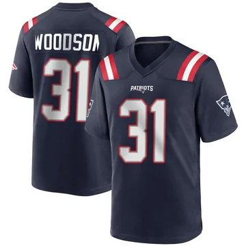 Youth New England Patriots Craig Woodson Navy Blue Game Team Color Jersey By Nike