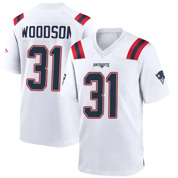 Youth New England Patriots Craig Woodson White Game Jersey By Nike