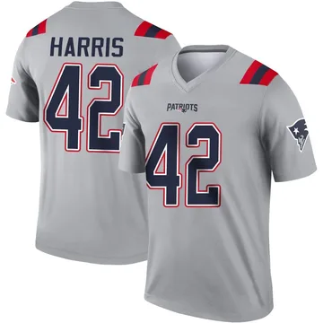 Youth New England Patriots Darius Harris Gray Legend Inverted Jersey By Nike