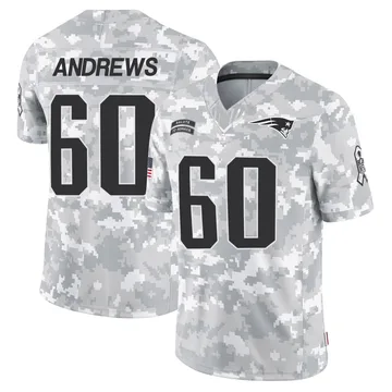 Youth New England Patriots David Andrews Arctic Camo Limited 2024 Salute to Service Jersey By Nike