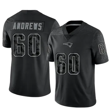 Youth New England Patriots David Andrews Black Limited Reflective Jersey By Nike