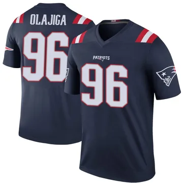 Youth New England Patriots David Olajiga Navy Legend Color Rush Jersey By Nike