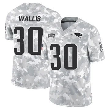 Youth New England Patriots David Wallis Arctic Camo Limited 2024 Salute to Service Jersey By Nike