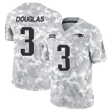 Youth New England Patriots DeMario Douglas Arctic Camo Limited 2024 Salute to Service Jersey By Nike