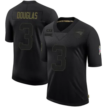 Youth New England Patriots DeMario Douglas Black Limited 2020 Salute To Service Jersey By Nike