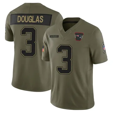 Youth New England Patriots DeMario Douglas Olive Limited 2025 Salute to Service Jersey By Nike