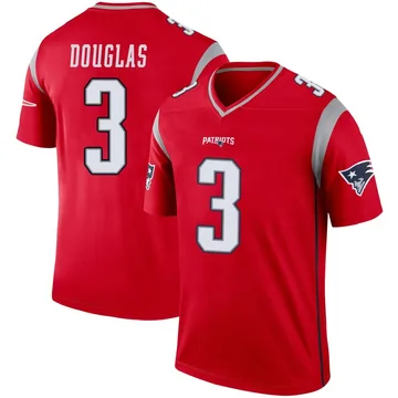 Youth New England Patriots DeMario Douglas Red Legend Inverted Jersey By Nike