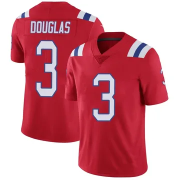 Youth New England Patriots DeMario Douglas Red Limited Vapor Untouchable Alternate Jersey By Nike
