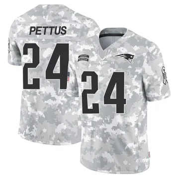 Youth New England Patriots Dell Pettus Arctic Camo Limited 2024 Salute to Service Jersey By Nike