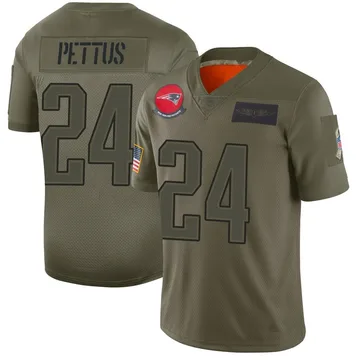 Youth New England Patriots Dell Pettus Camo Limited 2019 Salute to Service Jersey By Nike