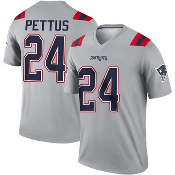 Youth New England Patriots Dell Pettus Gray Legend Inverted Jersey By Nike