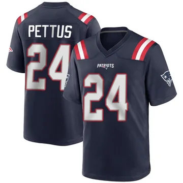 Youth New England Patriots Dell Pettus Navy Blue Game Team Color Jersey By Nike