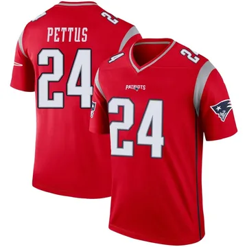Youth New England Patriots Dell Pettus Red Legend Inverted Jersey By Nike