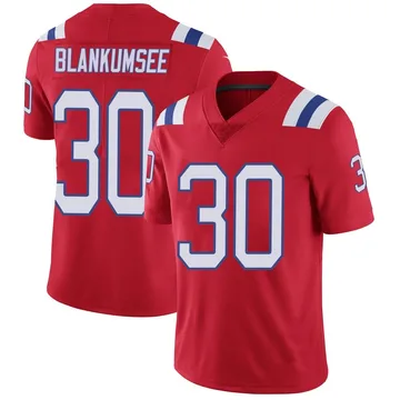 Youth New England Patriots Demeer Blankumsee Red Limited Vapor Untouchable Alternate Jersey By Nike