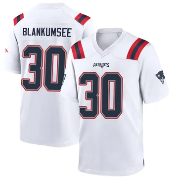 Youth New England Patriots Demeer Blankumsee White Game Jersey By Nike