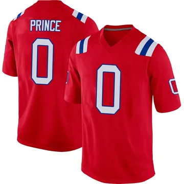 Youth New England Patriots Deneric Prince Red Game Alternate Jersey By Nike