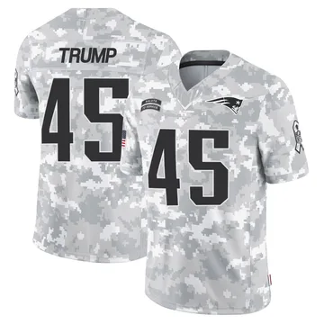 Youth New England Patriots Donald Trump Arctic Camo Limited 2024 Salute to Service Jersey By Nike