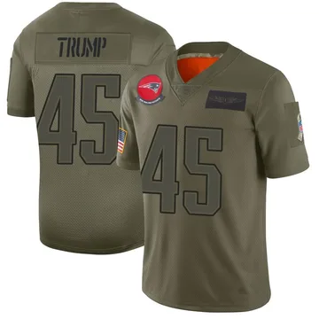 Youth New England Patriots Donald Trump Camo Limited 2019 Salute to Service Jersey By Nike