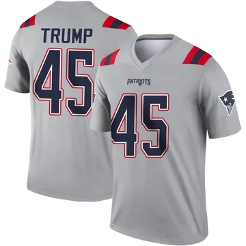 Youth New England Patriots Donald Trump Gray Legend Inverted Jersey By Nike