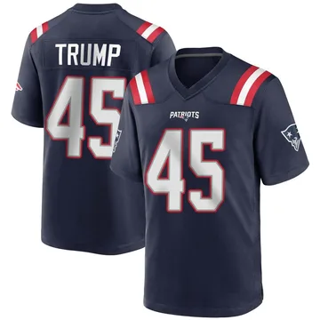 Youth New England Patriots Donald Trump Navy Blue Game Team Color Jersey By Nike