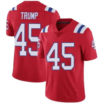 Youth New England Patriots Donald Trump Red Limited Vapor Untouchable Alternate Jersey By Nike