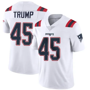 Youth New England Patriots Donald Trump White Limited Vapor Untouchable Jersey By Nike